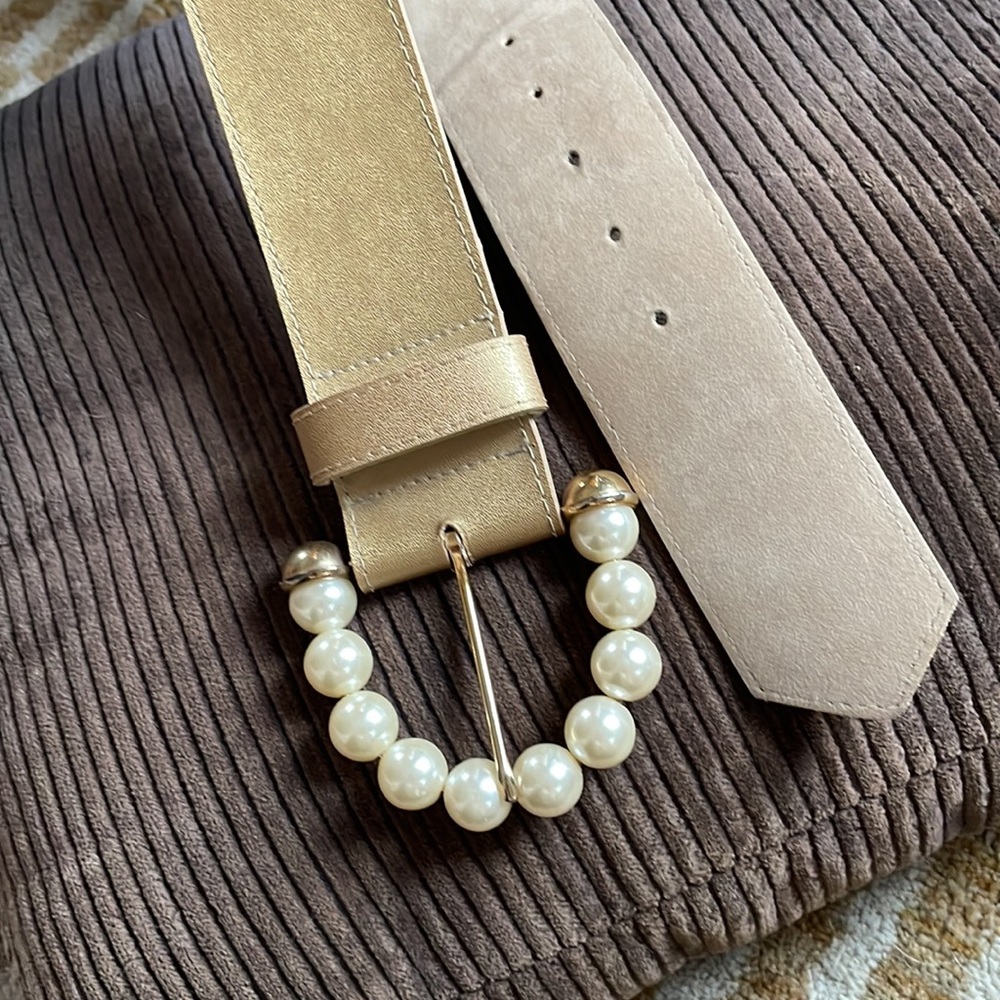 Vintage Pearl Waist Wide Belt